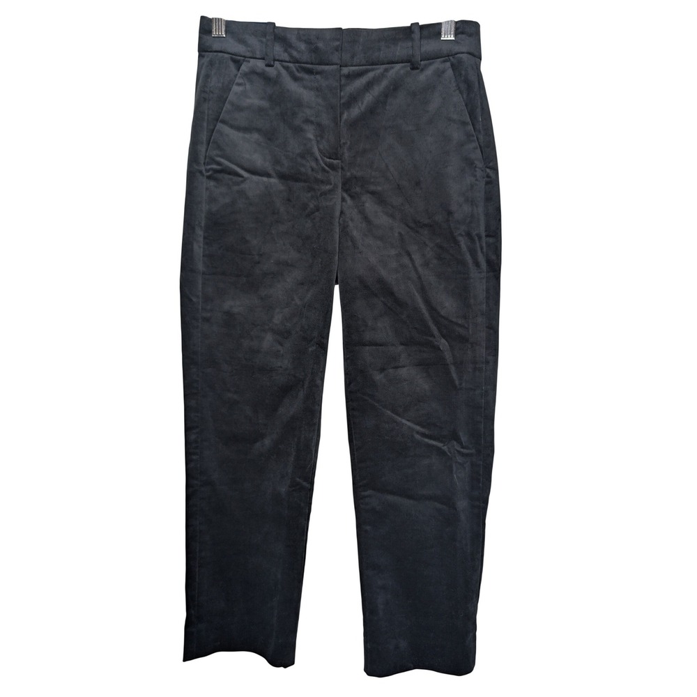J.Crew Kallie Pant Black Corduroy Straight Leg‎ Trousers BU805 Womens 2P NEW